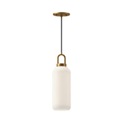 Alora - PD401505AGOP - One Light Pendant - Soji - Aged Gold/Opal Matte Glass