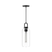Alora - PD401505MBCL - One Light Pendant - Soji - Clear Glass/Matte Black