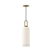 Alora - PD401606AGOP - One Light Pendant - Soji - Aged Gold/Opal Matte Glass