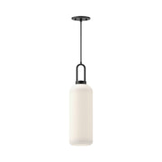 Alora - PD401606MBOP - One Light Pendant - Soji - Matte Black/Opal Matte Glass