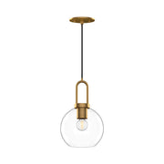 Alora - PD601608AGCL - One Light Pendant - Soji - Aged Gold/Clear Glass