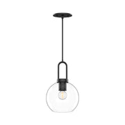 Alora - PD601608MBCL - One Light Pendant - Soji - Clear Glass/Matte Black
