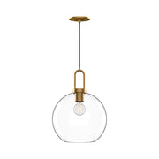 Alora - PD601710AGCL - One Light Pendant - Soji - Aged Gold/Clear Glass