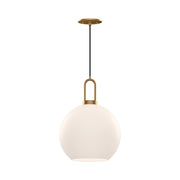 Alora - PD601710AGOP - One Light Pendant - Soji - Aged Gold/Opal Matte Glass