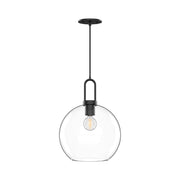 Alora - PD601710MBCL - One Light Pendant - Soji - Clear Glass/Matte Black