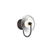 Alora - WV417801MBCR-UNV - LED Wall/Vanity - Hera - Matte Black/Clear Ribbed Glass