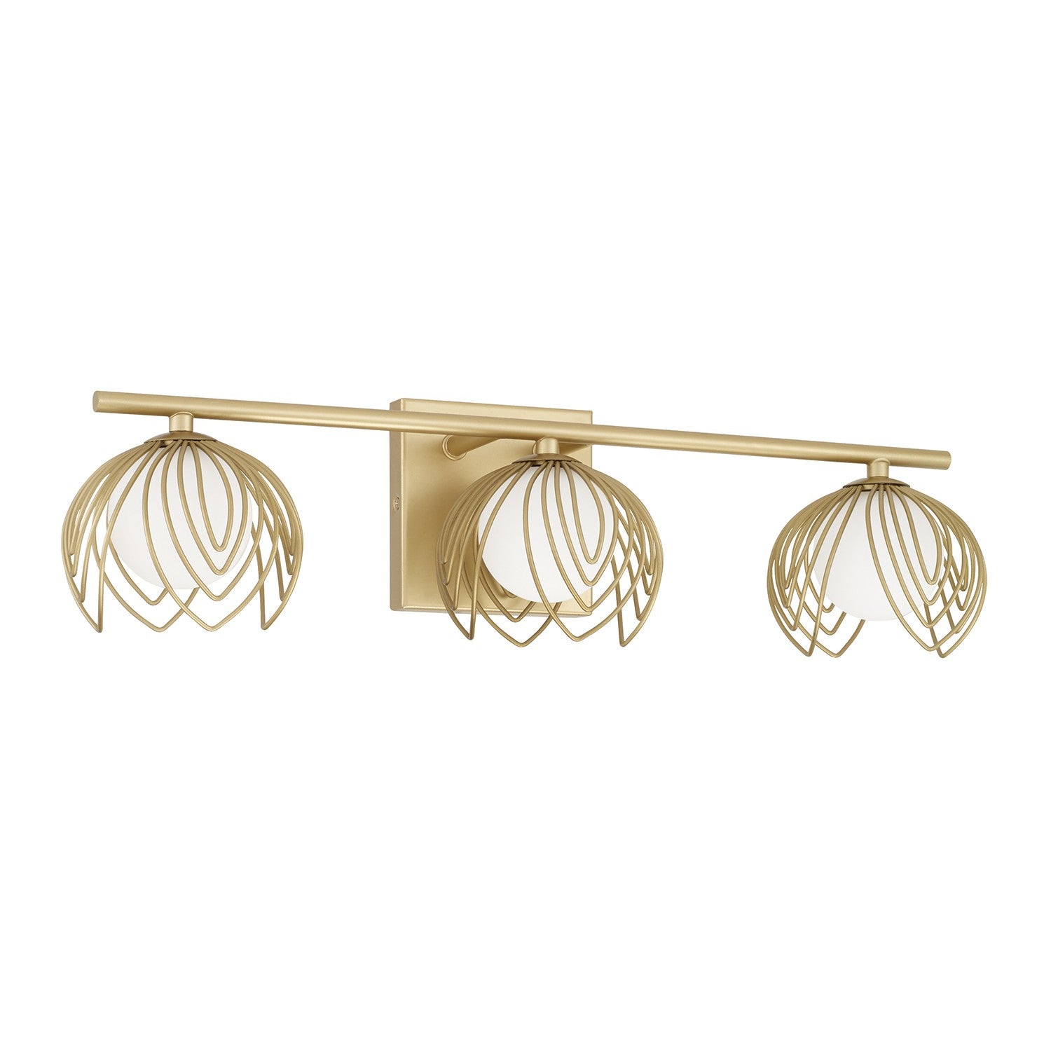 Capital Lighting - 162131GF - Three Light Vanity - Flora - Buffed Gold