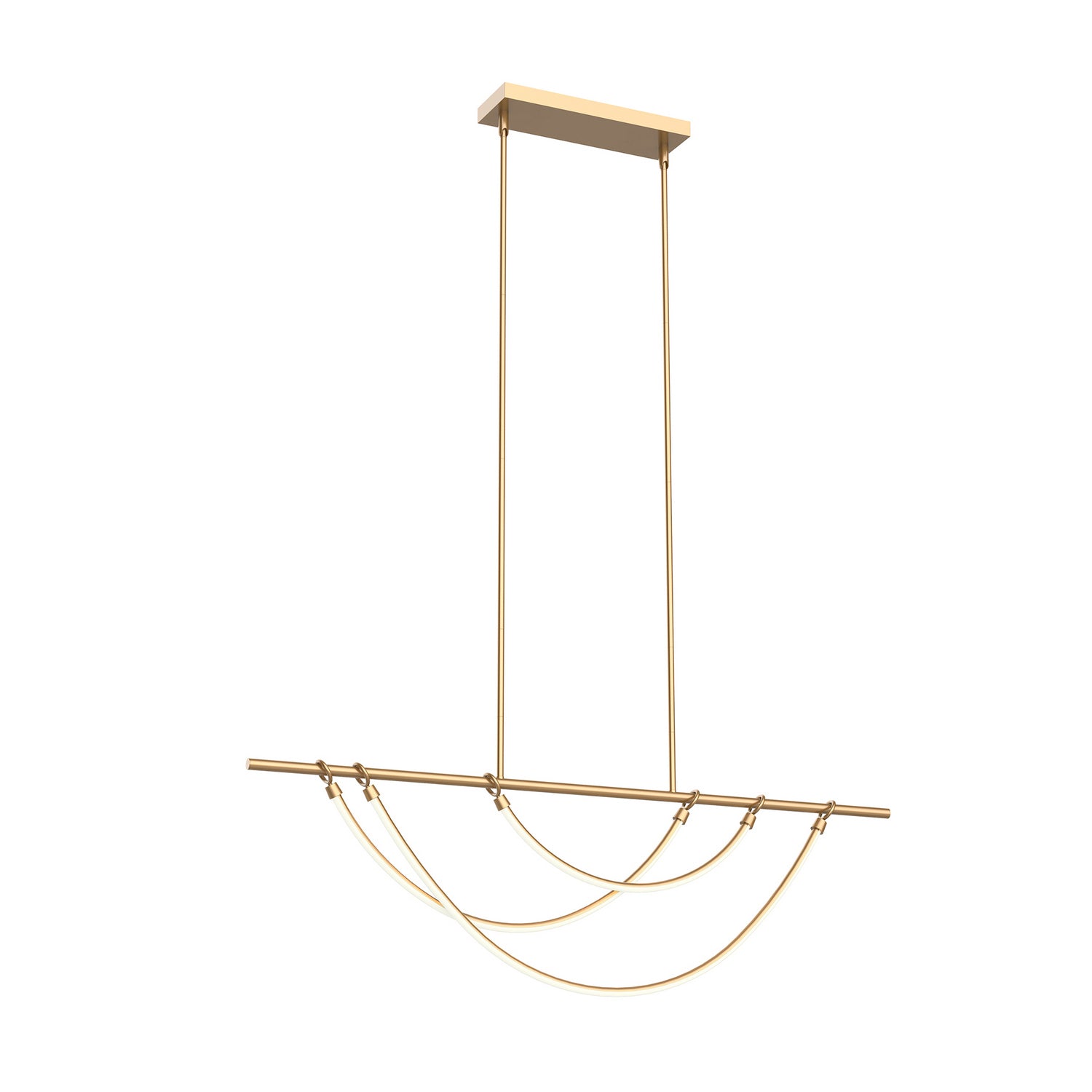 Alora - LP317448VB-UNV - LED Linear Pendant - Aryas - Vintage Brass