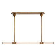 Alora - LP348148VBFR-UNV - LED Linear Pendant - Edwin - Vintage Brass/Frosted Ribbed Glass