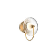 Alora - WV417801BGCR-UNV - LED Wall/Vanity - Hera - Brushed Gold/Clear Ribbed Glass