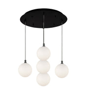 Kuzco Lighting - MP3106BKOP-05 - LED Pendant - Bolla - Black/Opal Glass