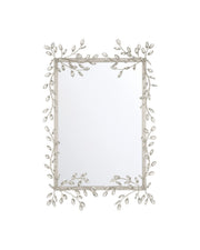 Currey and Company - 1000-0162 - Mirror - Forget-Me-Not - Clear/Silver Leaf