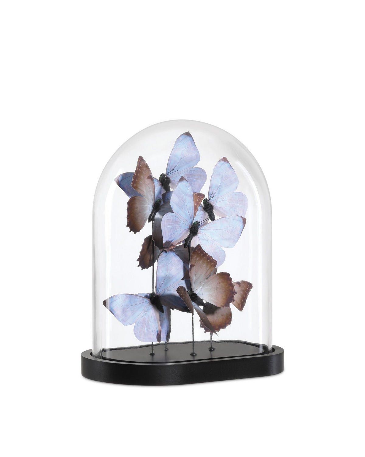 Currey and Company - 1200-0976 - Sculpture - Rue de Bac Butterflies - Lilac/Brown/Black/Clear