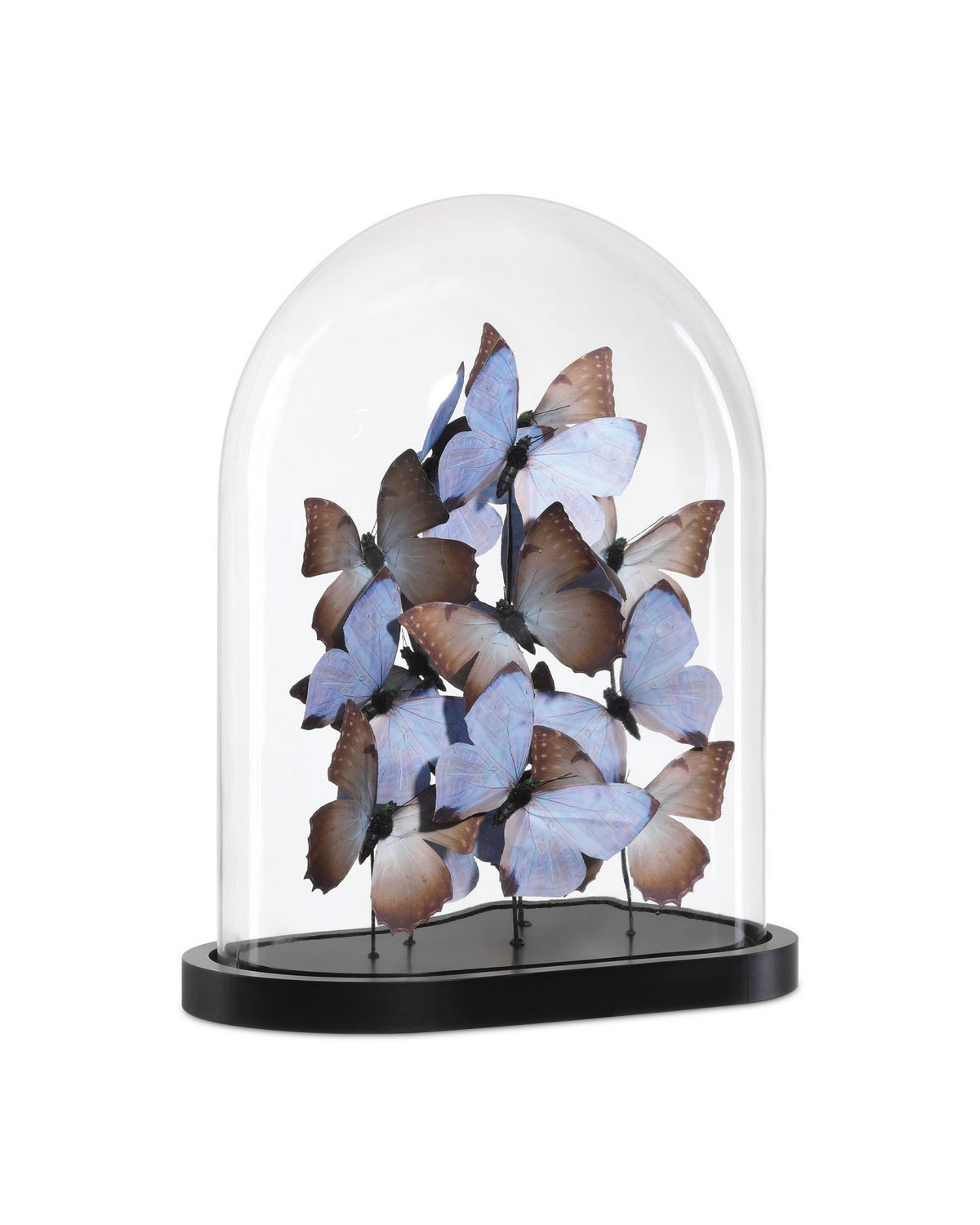 Currey and Company - 1200-0977 - Sculpture - Rue de Bac Butterflies - Lilac/Brown/Black/Clear