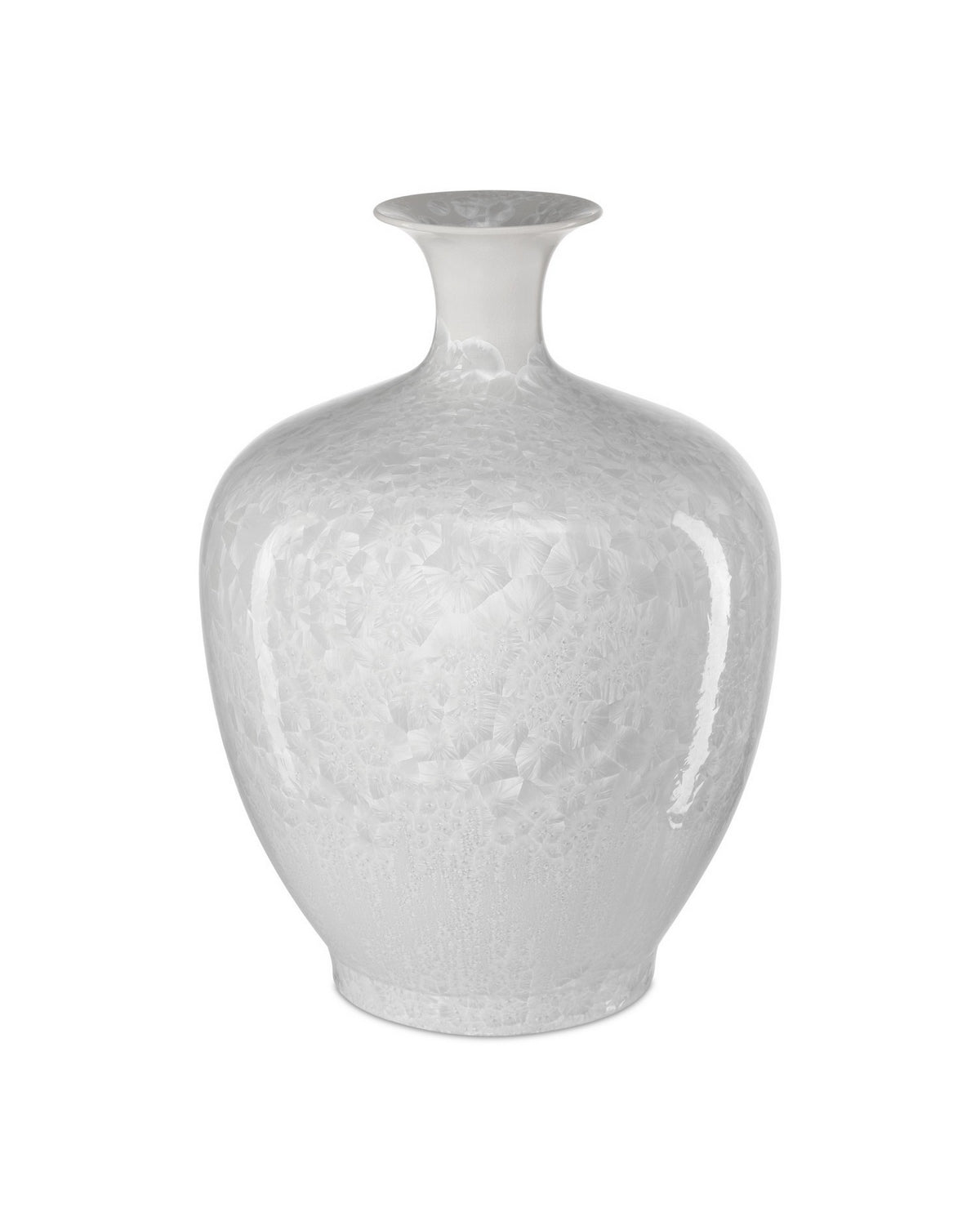 Currey and Company - 1200-0995 - Vase - Crystalline - Crystallized White