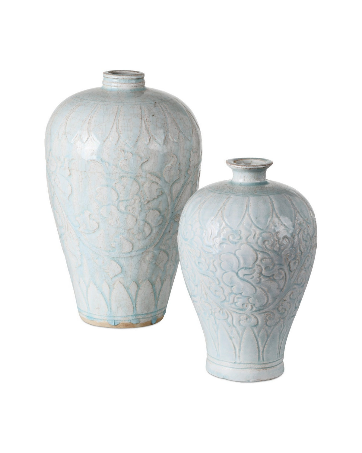 Currey and Company - 1200-1002 - Vase - Nanjing - Light Blue