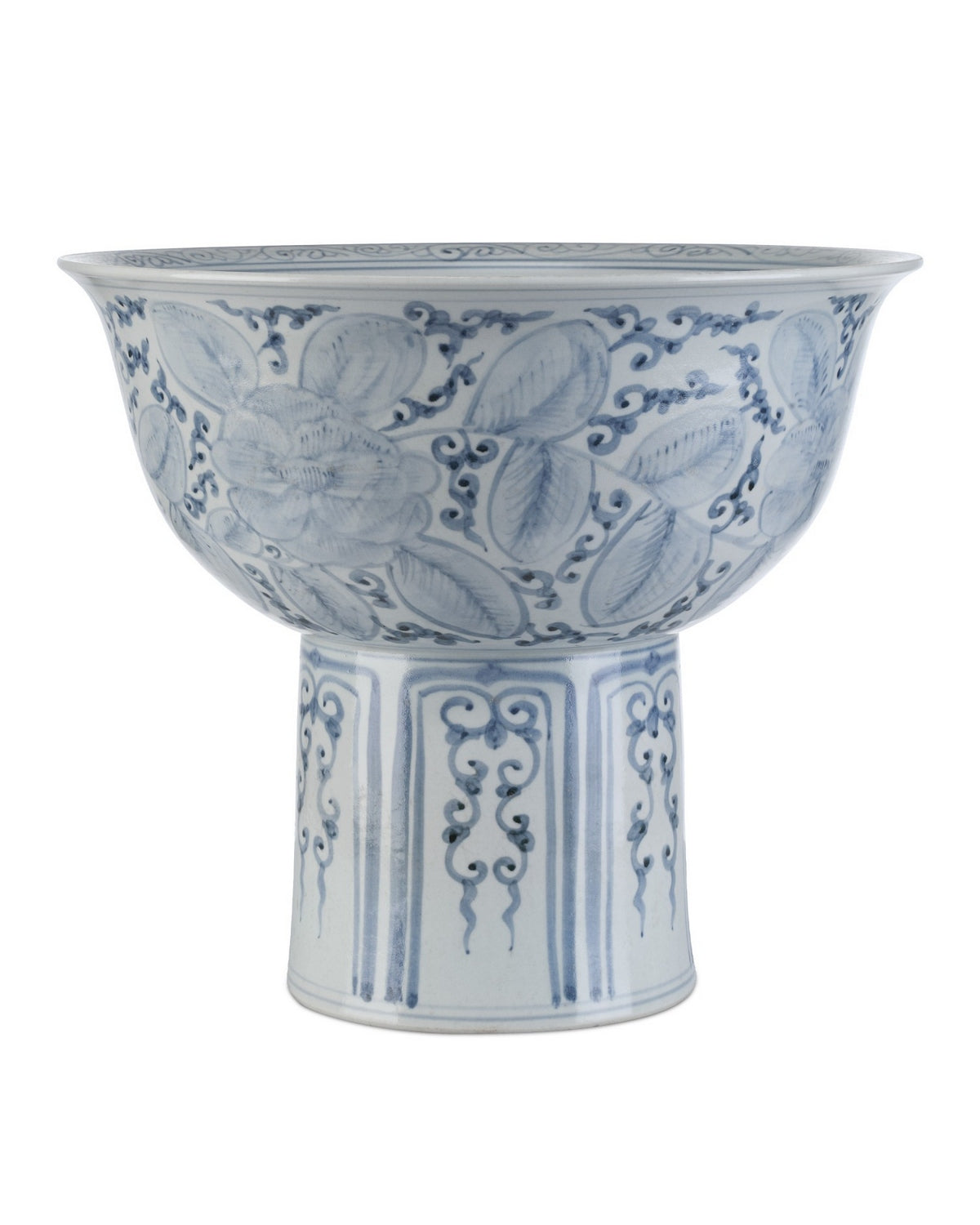Currey and Company - 1200-1003 - Bowl - Ming Offering - Blue/Off-White
