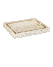 Currey and Company - 1200-1020 - Tray Set of 2 - Gerri Dot - Natural