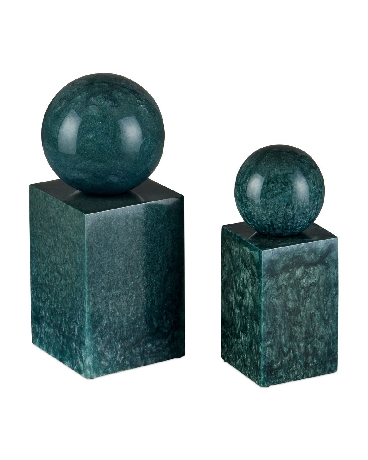 Currey and Company - 1200-1026 - Object Set of 2 - Nova - Teal