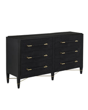 Currey and Company - 3000-0332 - Chest - Verona - Black/Natural/Champagne/Silver