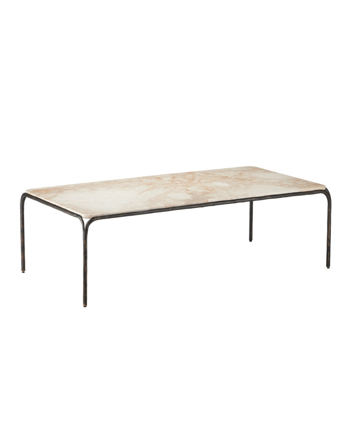 Currey and Company - 4000-0220 - Cocktail Table - Crema - Natural/Bronze