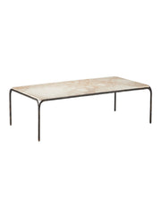 Currey and Company - 4000-0220 - Cocktail Table - Crema - Natural/Bronze