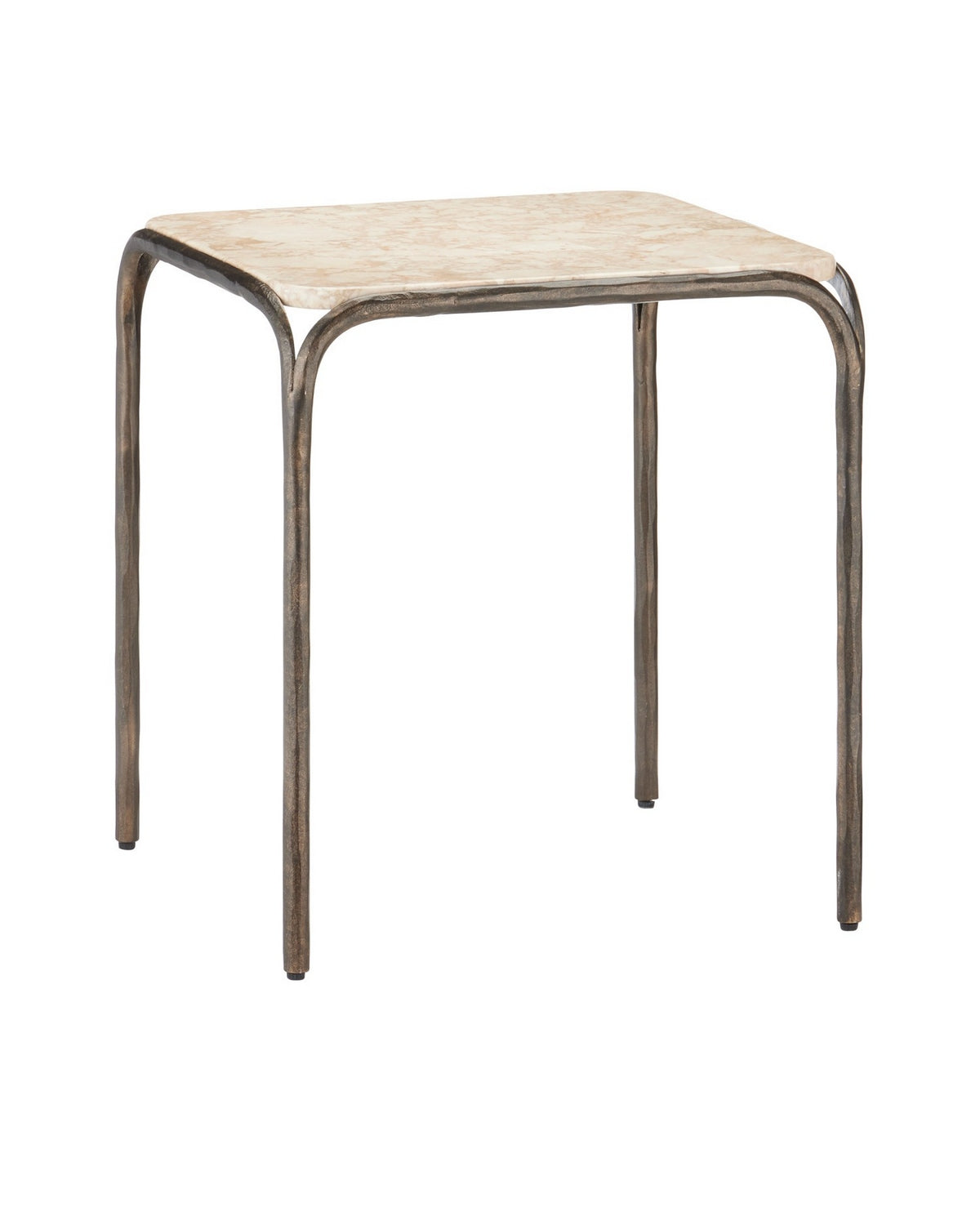 Currey and Company - 4000-0221 - Side Table - Crema - Natural/Bronze