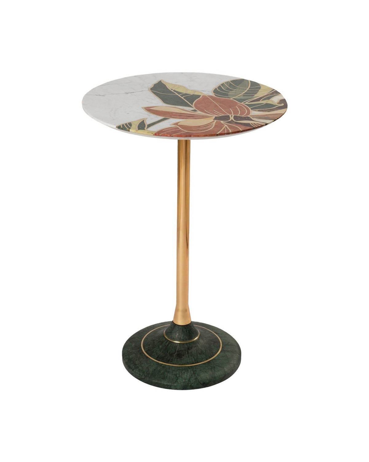 Currey and Company - 4000-0222 - Accent Table - Roselle - Natural/Brass