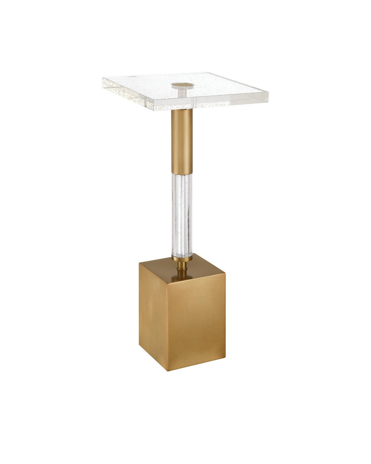 Currey and Company - 4000-0223 - Drinks Table - Desiree - Clear/Antique Brass