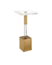 Currey and Company - 4000-0223 - Drinks Table - Desiree - Clear/Antique Brass