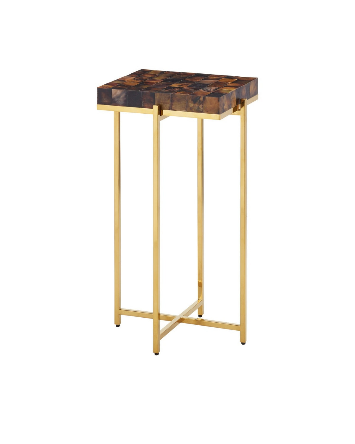 Currey and Company - 4000-0226 - Accent Table - Casey - Natural/Brass