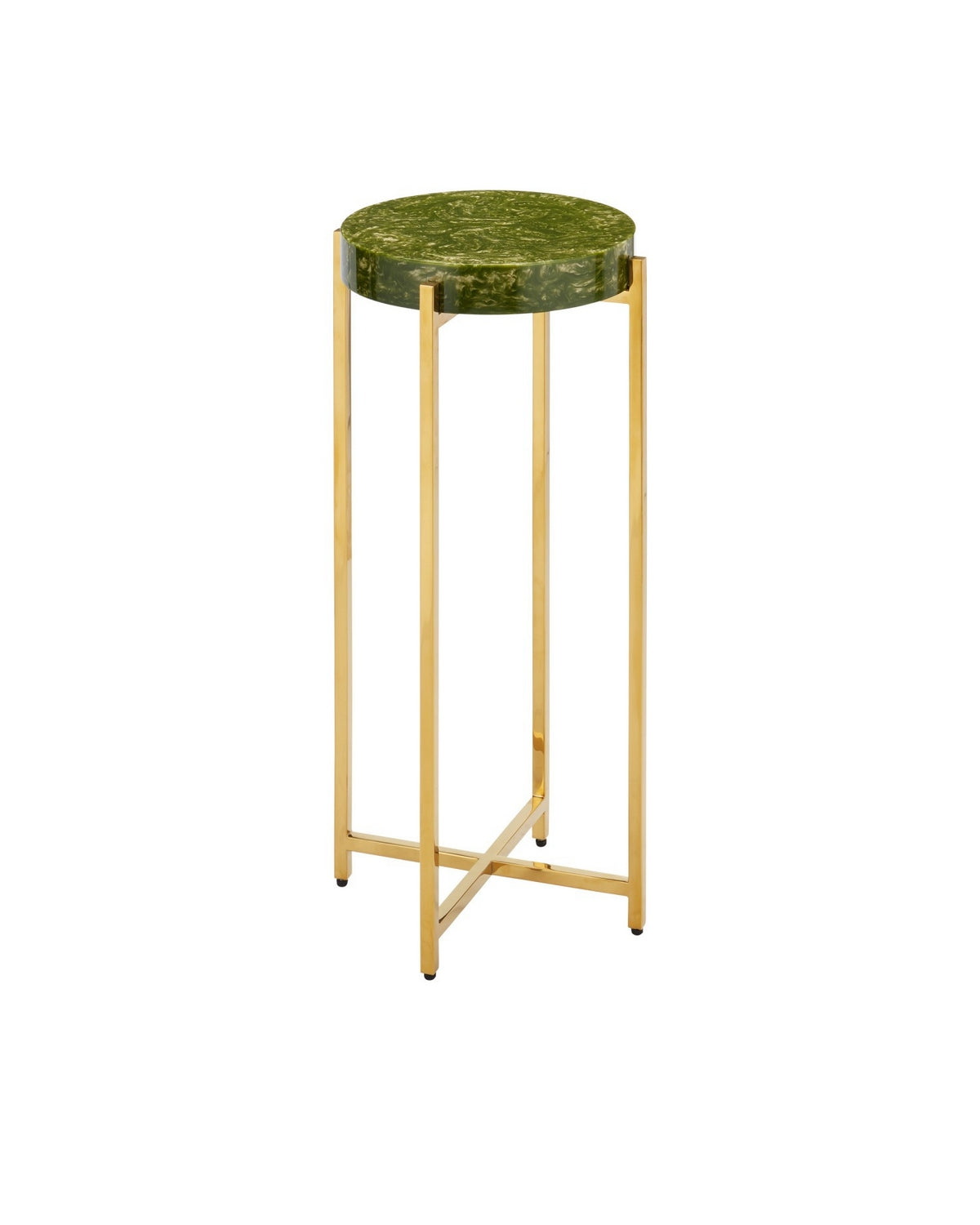 Currey and Company - 4000-0228 - Drinks Table - Rina - Green/Brass