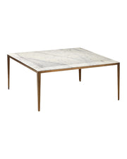 Currey and Company - 4000-0237 - Cocktail Table - Oblique - Natural/Antique Brass