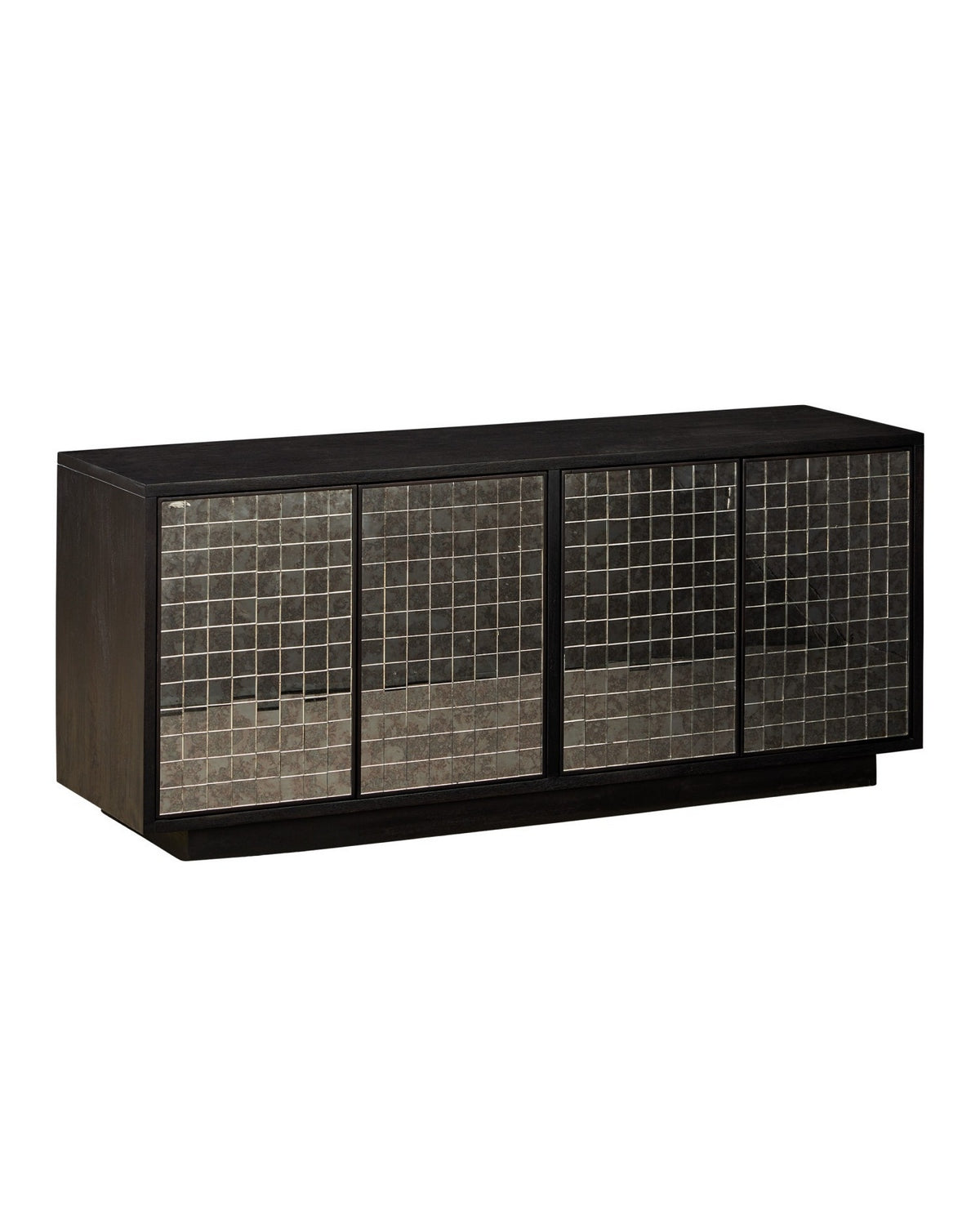 Currey and Company - 3000-0330 - Credenza - Mosaico - Ebony/Antique Mirror