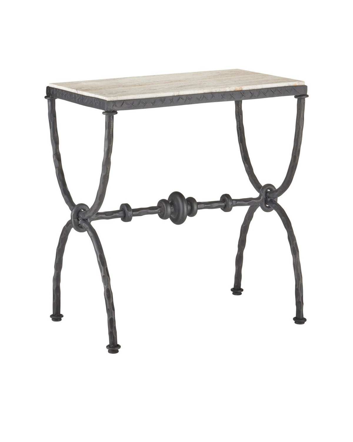 Currey and Company - 4000-0243 - Side Table - Agora - Natural/Rustic Bronze