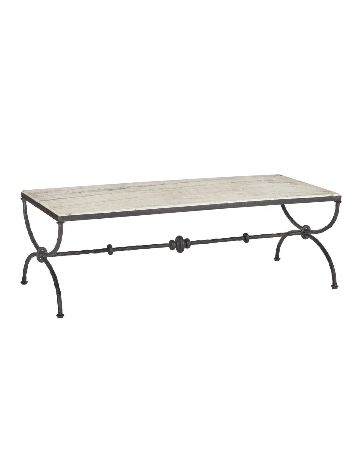 Currey and Company - 4000-0244 - Cocktail Table - Agora - Natural/Rustic Bronze
