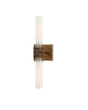 Currey and Company - 5800-0069 - Two Light Wall Sconce - Brietta - Opaque White/Antique Brass
