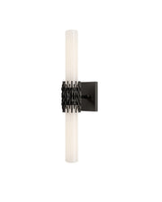 Currey and Company - 5800-0071 - Two Light Wall Sconce - Brietta - Opaque White/Oil Rubbed Bronze