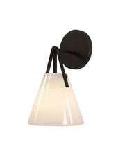 Currey and Company - 5800-0074 - One Light Wall Sconce - Bronwen - Opaque White/Oil Rubbed Bronze