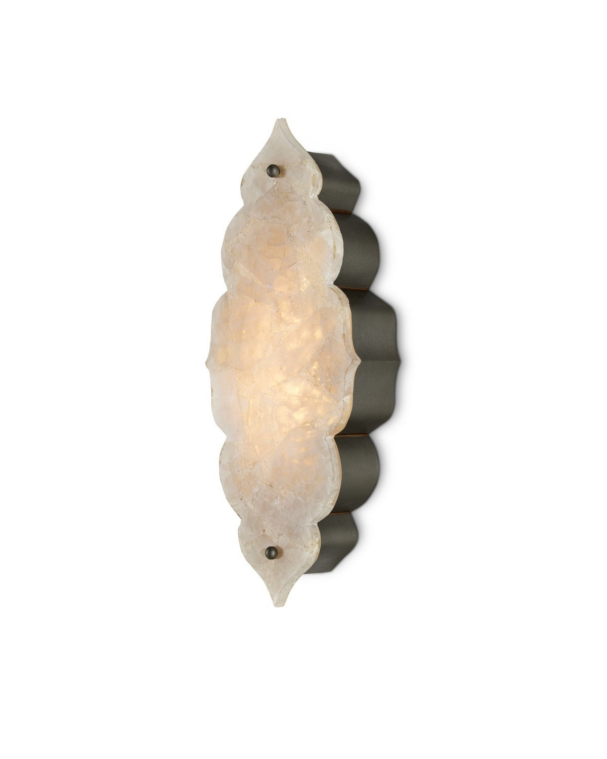 Currey and Company - 5900-0050 - LED Wall Sconce - Andalucia - Natural Stone/Hiroshi Gray/Sugar White