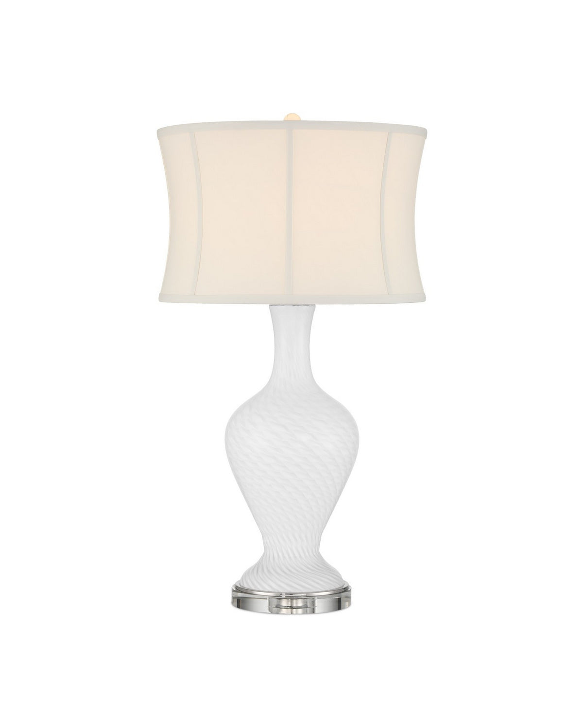 Currey and Company - 6000-1009 - One Light Table Lamp - Zeta - White/Clear