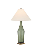 Currey and Company - 6000-1010 - One Light Table Lamp - Olive - Green/Antique Brass