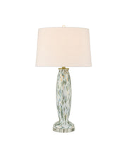 Currey and Company - 6000-1013 - One Light Table Lamp - Motte - White/Green/Pale Pink/Clear