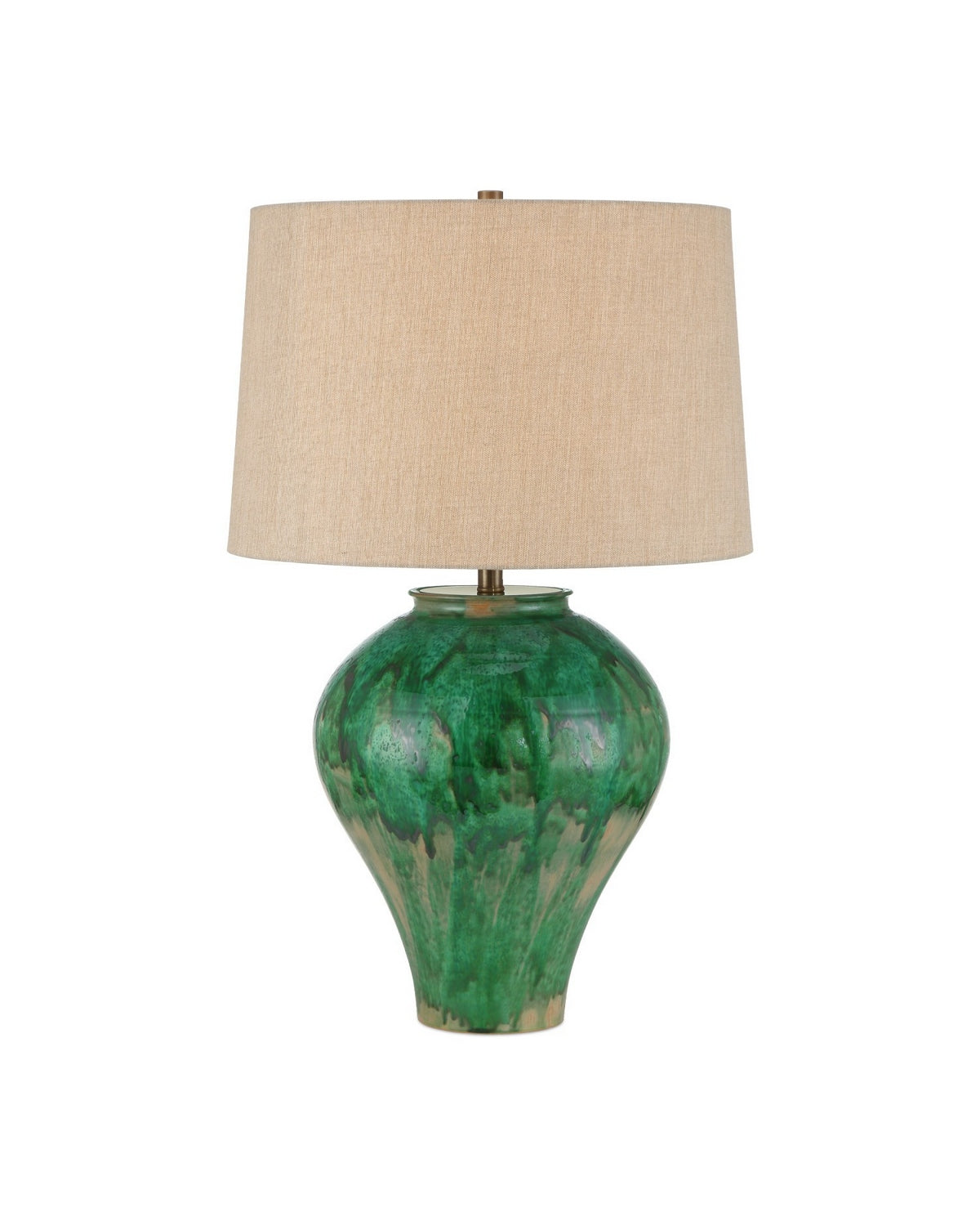 Currey and Company - 6000-1020 - One Light Table Lamp - Blarney - Green