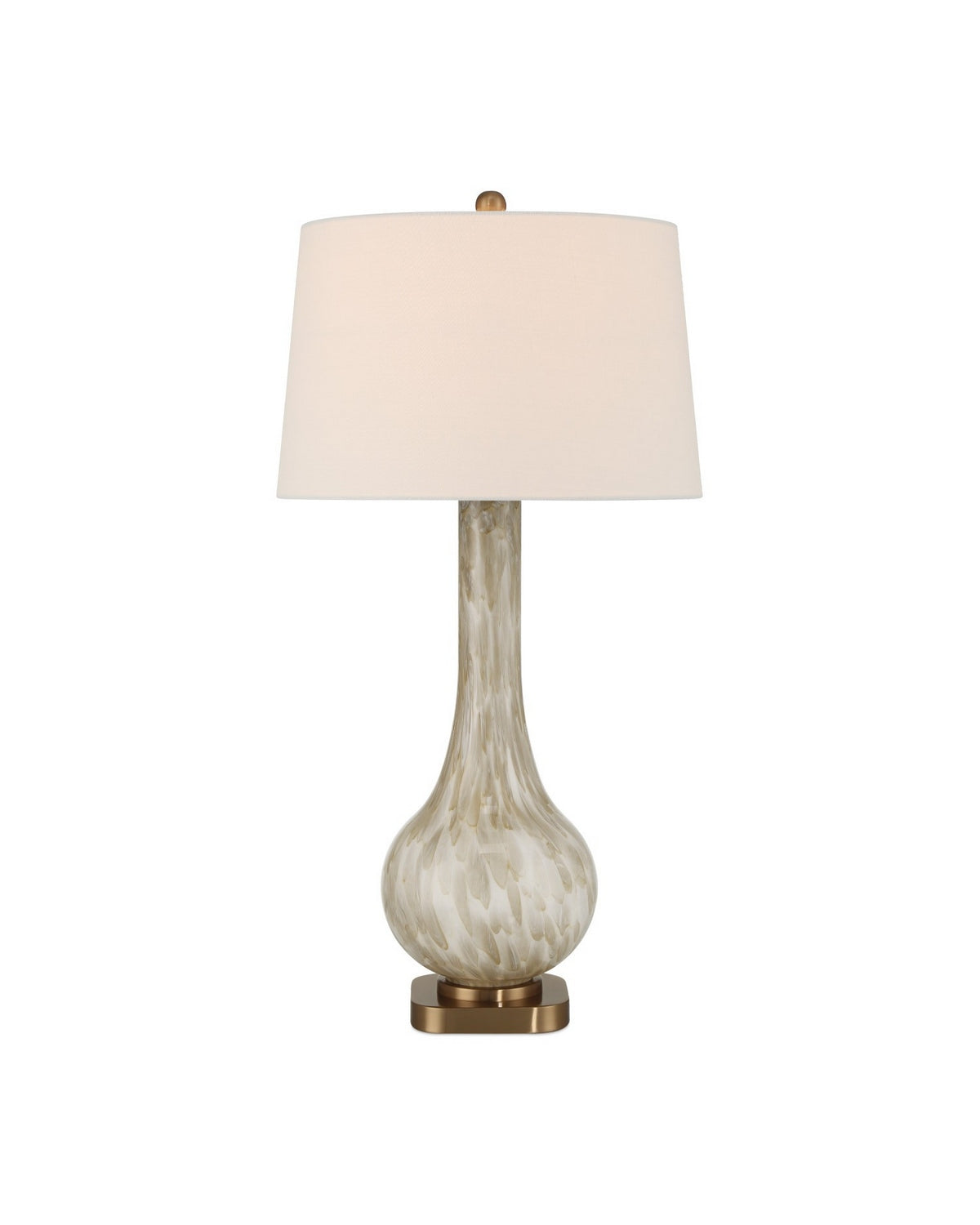 Currey and Company - 6000-1025 - One Light Table Lamp - Bombon - Pale Brown/Off-White/Antique Brass