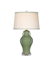 Currey and Company - 6000-1028 - One Light Table Lamp - Londonderry - Green/Clear
