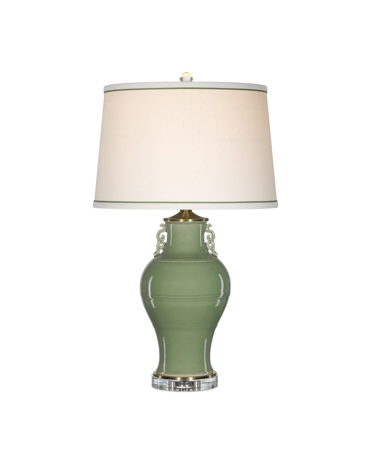 Currey and Company - 6000-1028 - One Light Table Lamp - Londonderry - Green/Clear