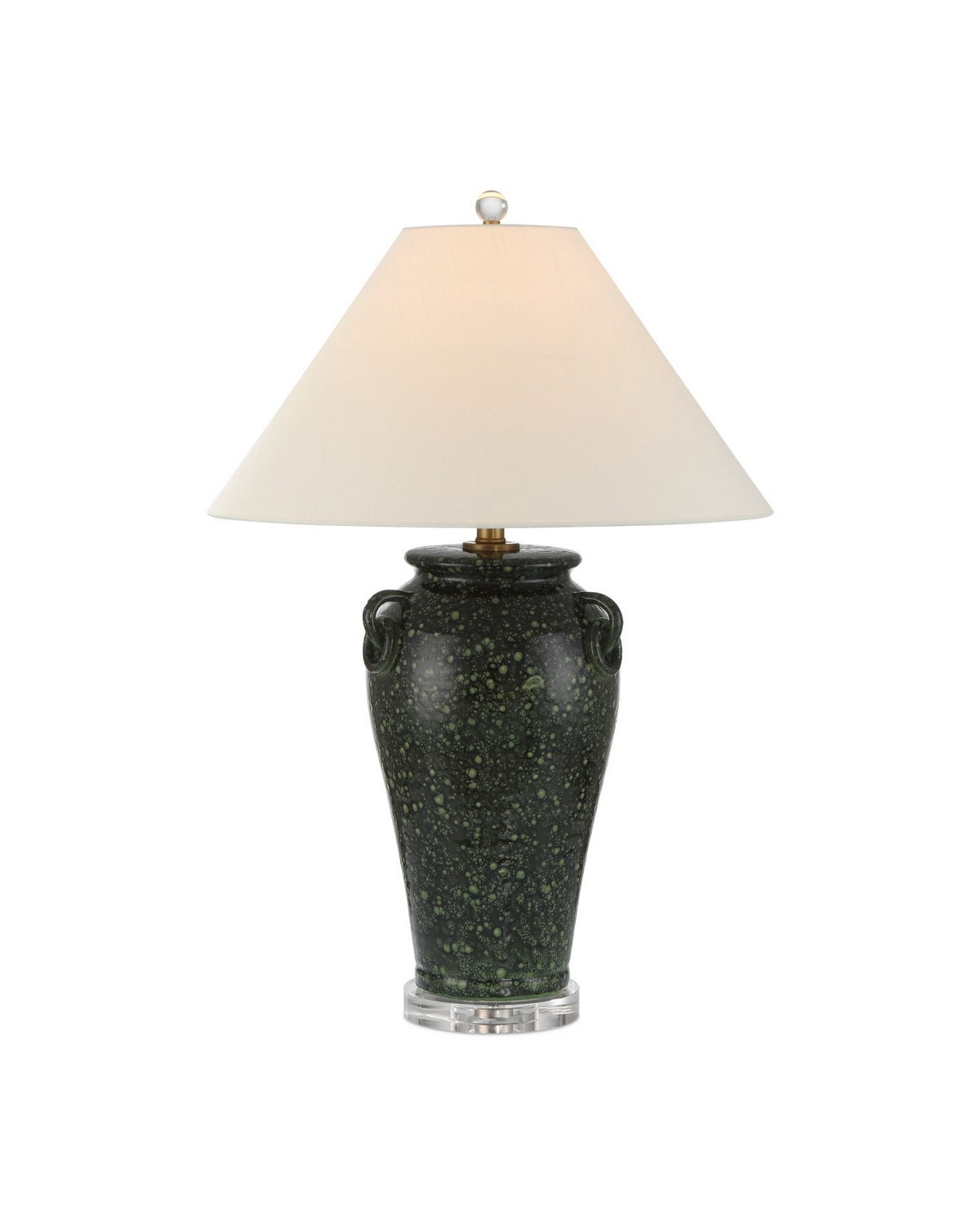 Currey and Company - 6000-1032 - One Light Table Lamp - Junko - Green/Clear