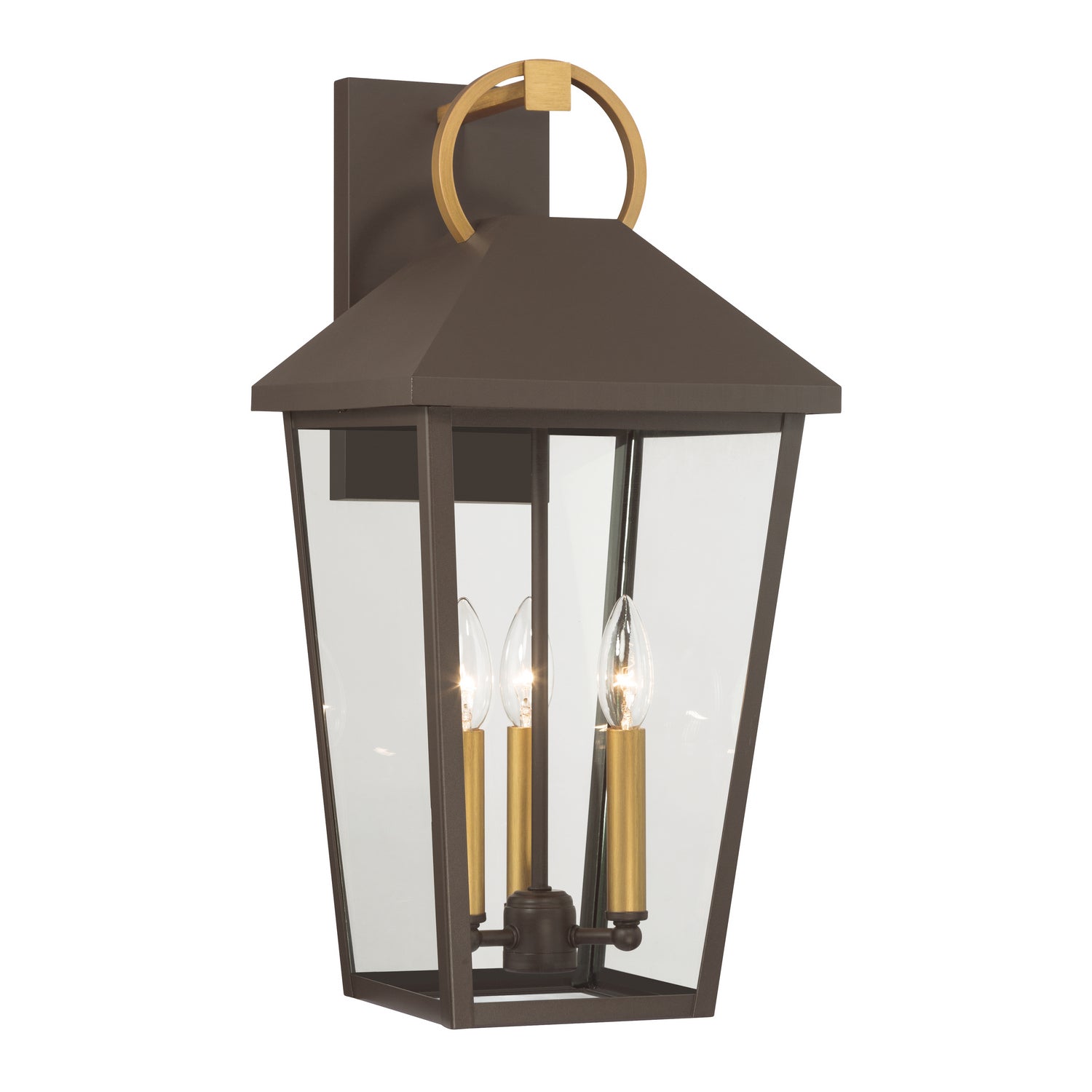 Minka-Lavery - 78103-886 - Three Light Outdoor Wall Lantern - Bayra - Painted Legacy Brass