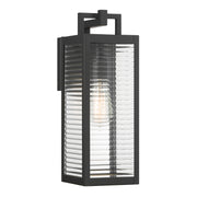 Minka-Lavery - 78201-899 - One Light Outdoor Wall Sconce - Edgewood - Dark Matte Black